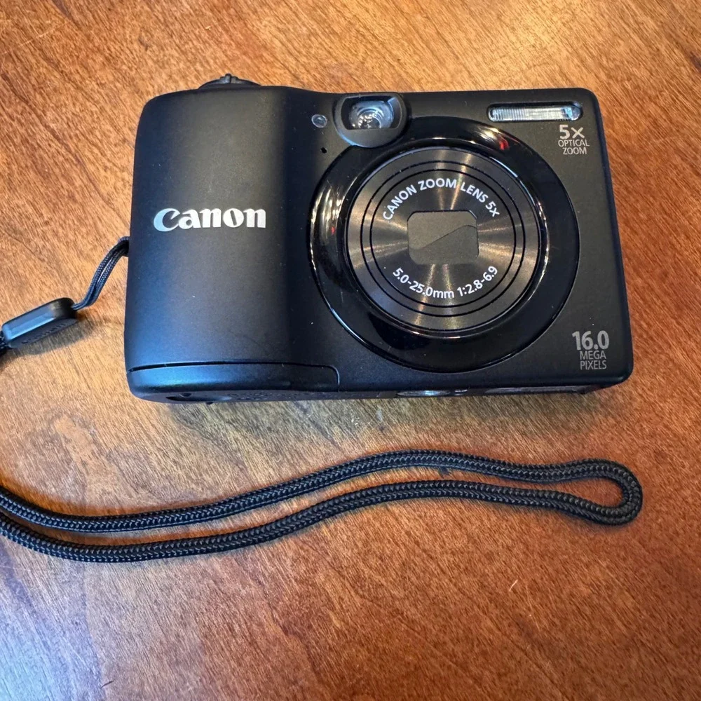 Canon Digital Camera TESTED Black PowerShot A1300 16MP 5x Zoom HD Video Bundle